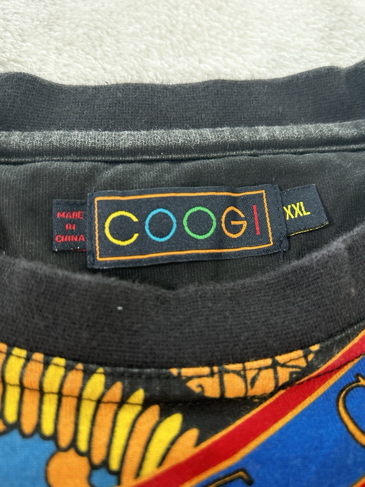 Vintage Coogi Shirt 2XL Royal Dashiki Graphic Tee Y2K Hip Hop 90s Colorful Rare gallery