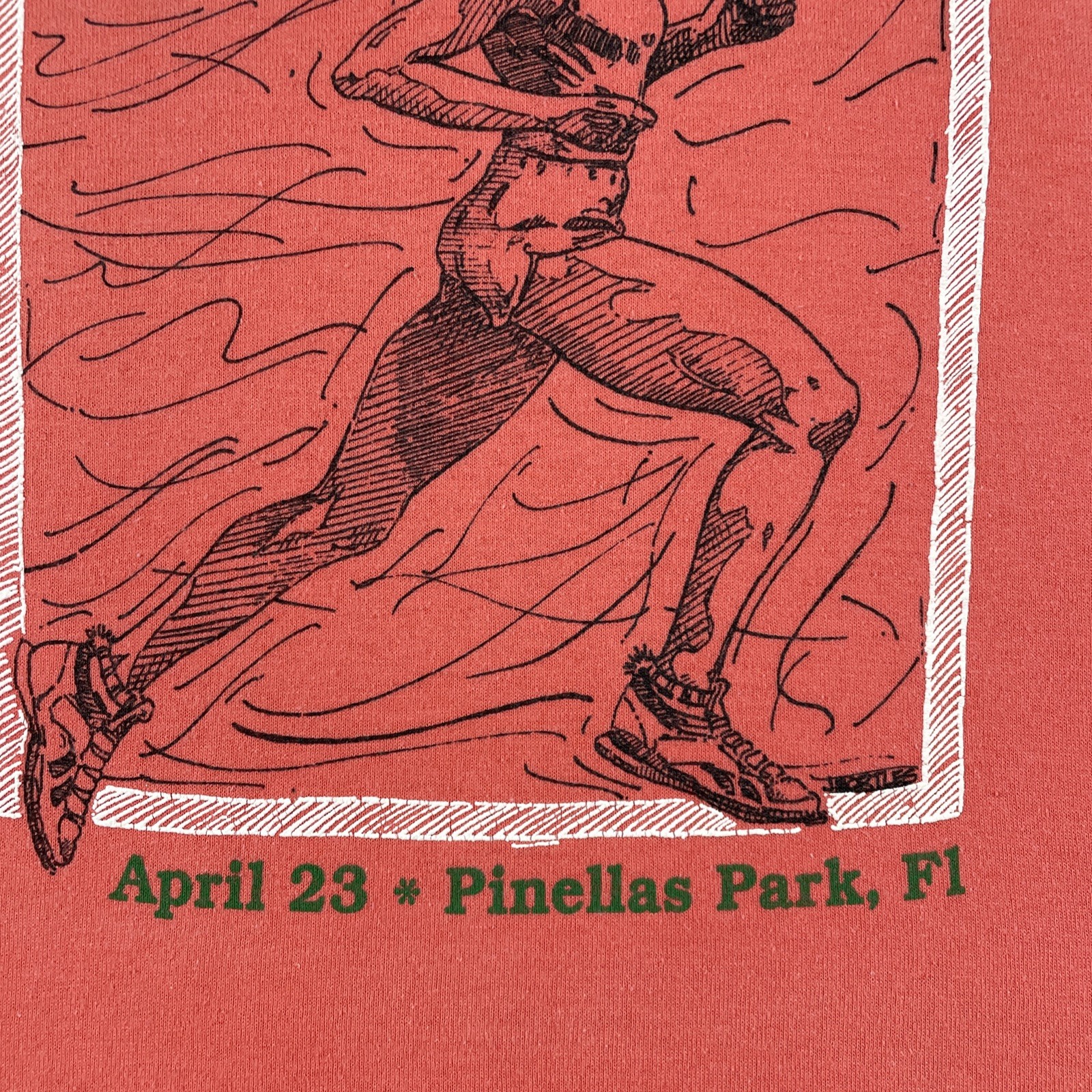 Vtg Stedman Large Shirt Run In The Park Pinellas Park Florida Tampa Bay USA Made gallery