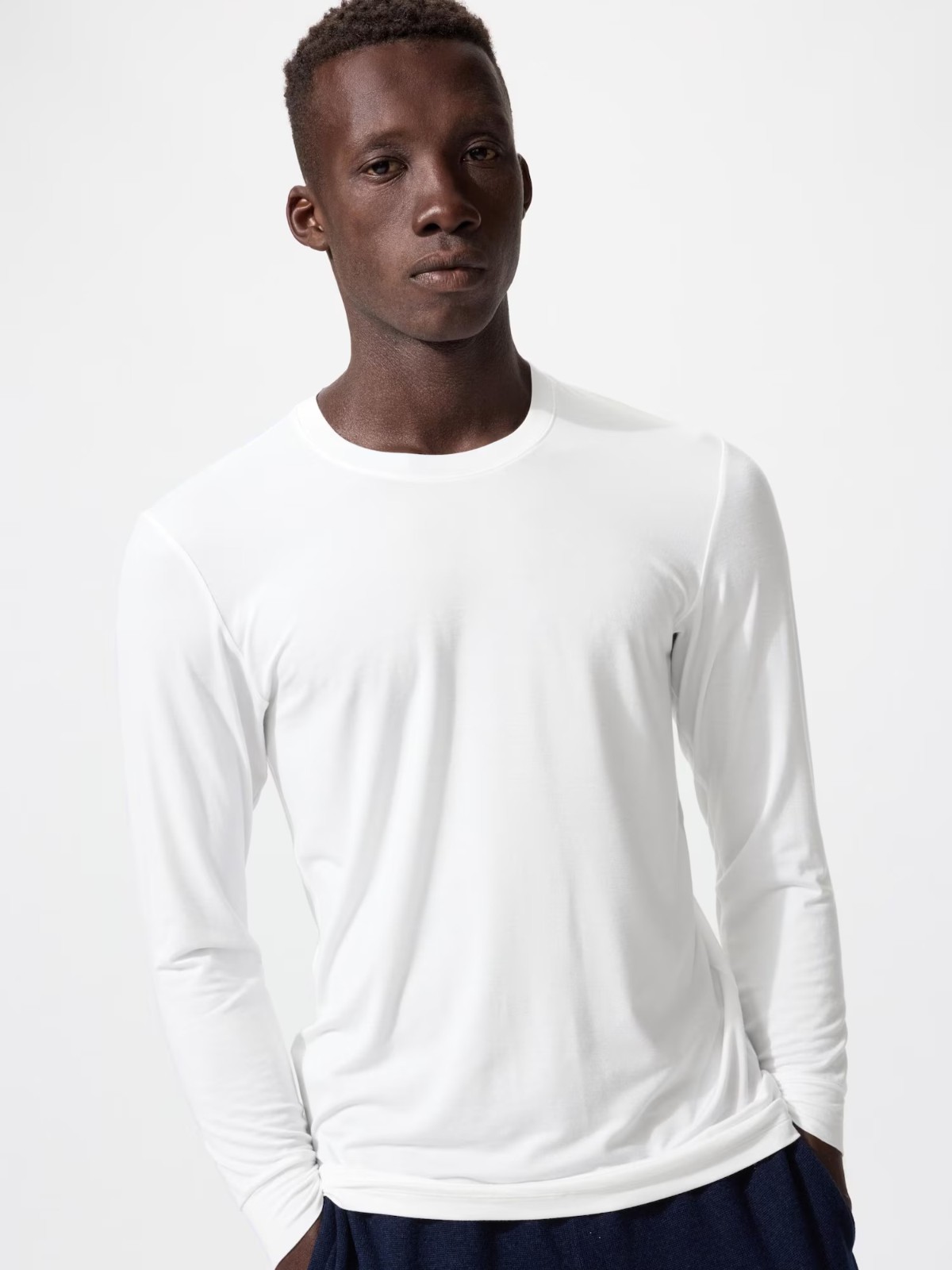 UNIQLO HEATTECH Crew Neck T 9/10 Sleeve XS-4XL 4Color Mens New Japan 472909 gallery