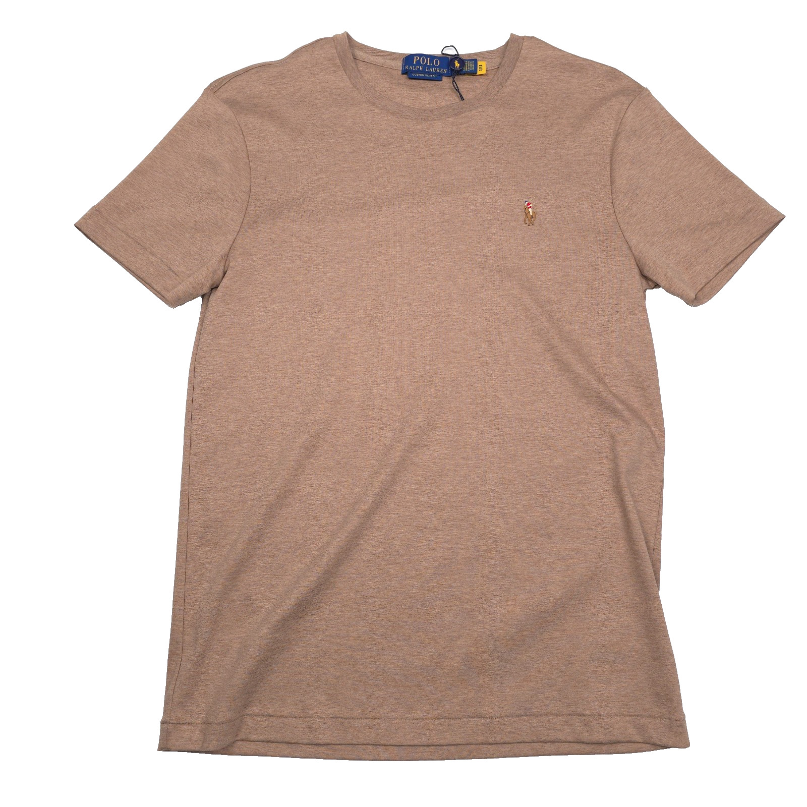 Polo Ralph Lauren Soft Cotton T-Shirt Men Medium Custom Slim Beige Cloud Heather gallery