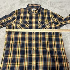 True Religion Button Shirt Mens Large Plaid Western Cowboy Pockets