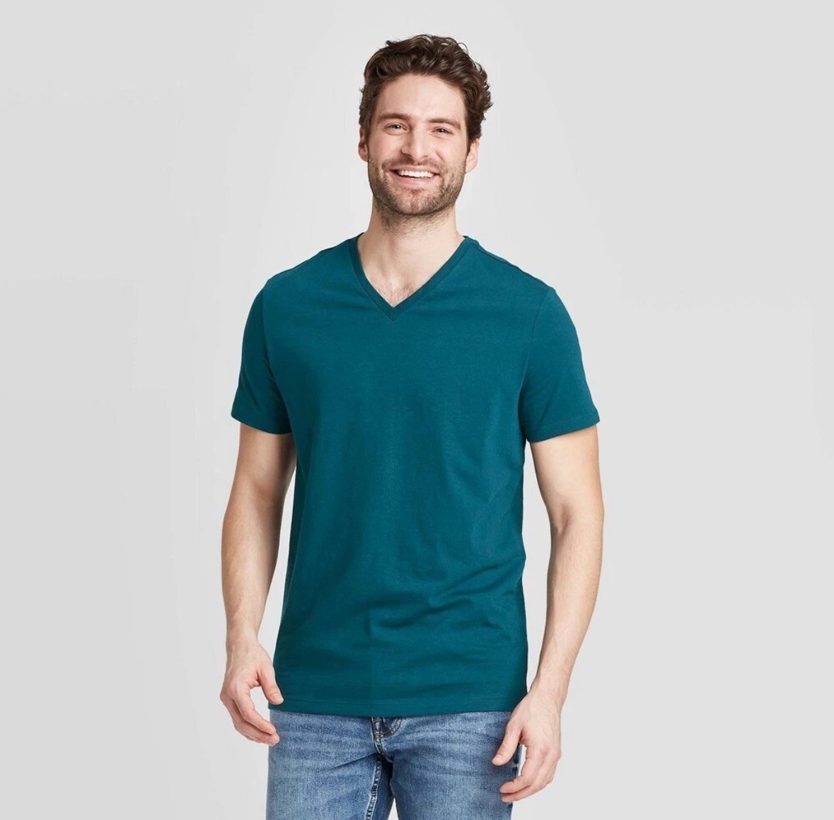 Goodfellow & Co Men’s Short Sleeve Every Wear Tee Shirt LARGE Thunderbolt Blue