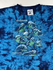 Vintage 90s Aboriginal Art Bottlenose Dolphins Ocean Single Stitch T-shirt Sz XL