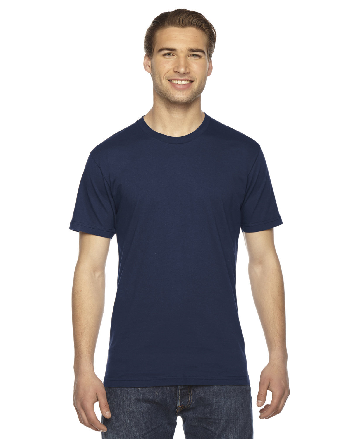 American Apparel Unisex Fine Jersey Short Sleeve Stylish Plain T Shirt 2001 gallery