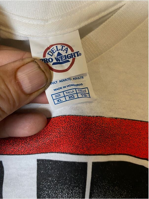 RUN DMC 90’s HIP HOP JMJ NYC Cityscape Glasses LOGO White Tee- NWOT gallery
