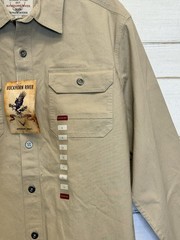 NWT Buckhorn River Men Brown Long Sleeve Thermal Waffle Knit Henley Shirt Size L