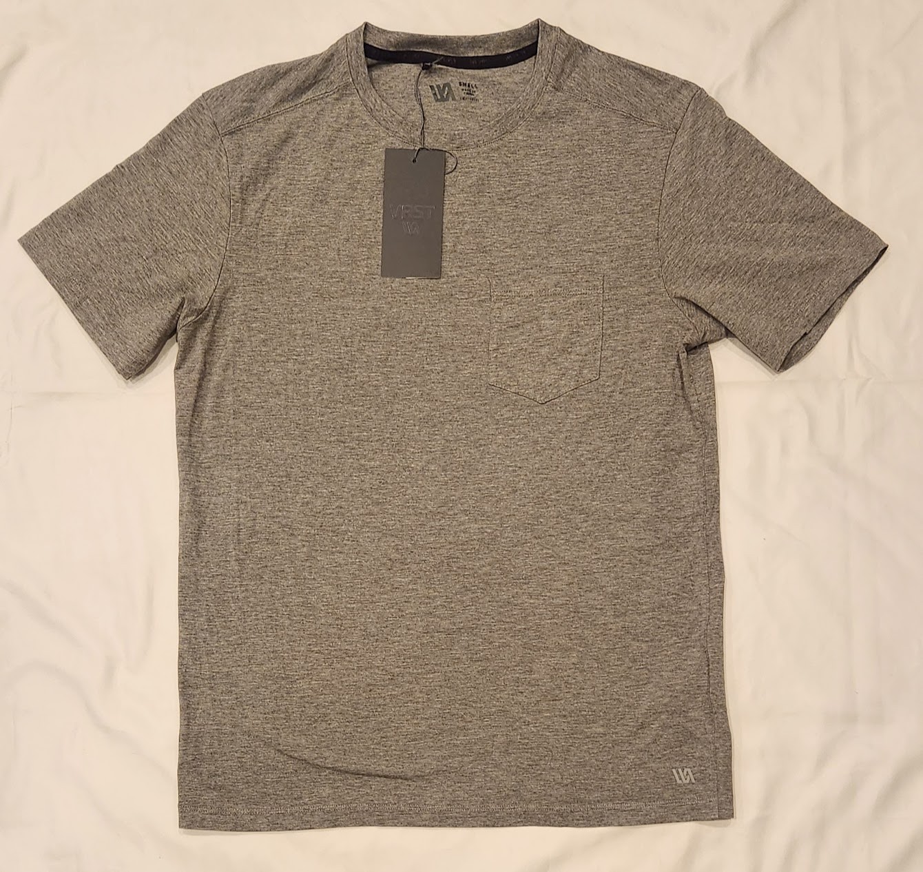 Vrst Essential Pocket Tee Heather Gray Men's Small $38 gallery