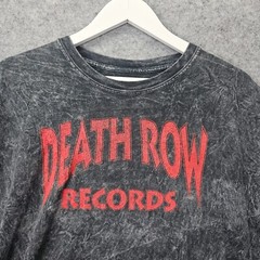 Death Row Records Shirt Men Large Charcoal Gray Hip Hop Rap Tee Grunge Y2K 22×28