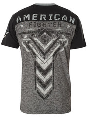AMERICAN FIGHTER Black Heather Grey HARTWELL Athletic Graphic T-shirt NWT