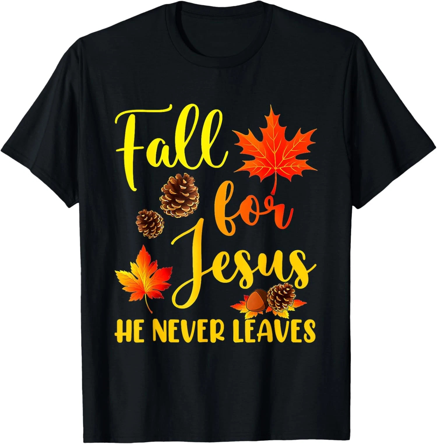 Autumn Christian Thanksgiving Fall For Jesus Unisex T-Shirt gallery