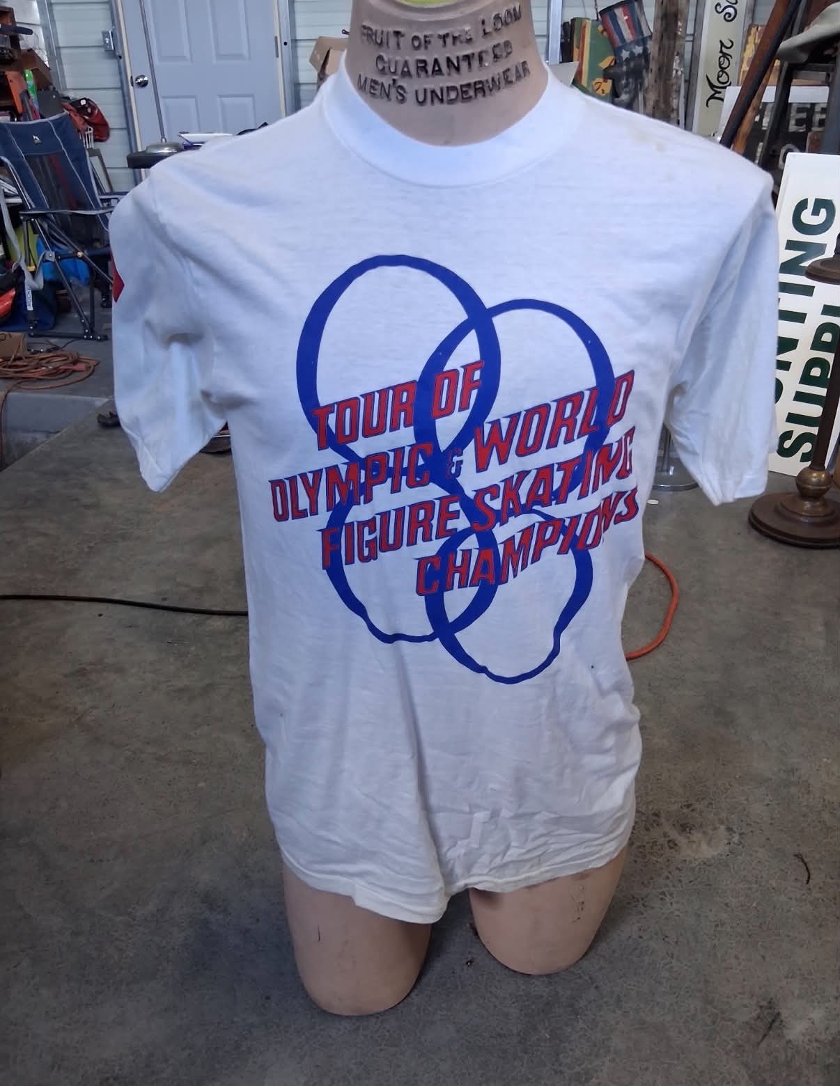 Vintage Olympic Figure Skating Champions Tour T-Shirt White Single Stitch