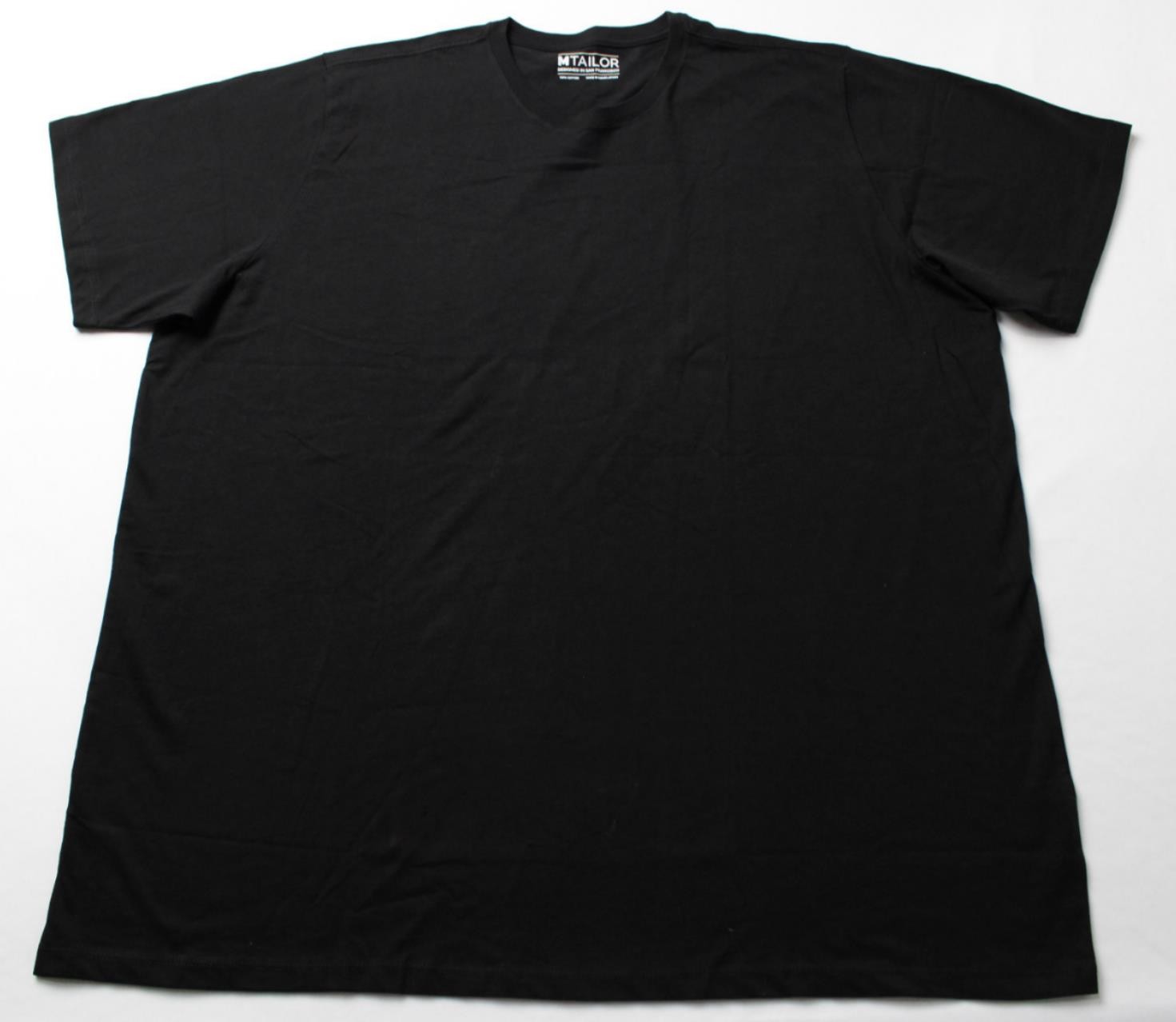 MTailor Men's Solid Short Sleeve Basic T-Shirt EJ3 Black See Description NWT gallery