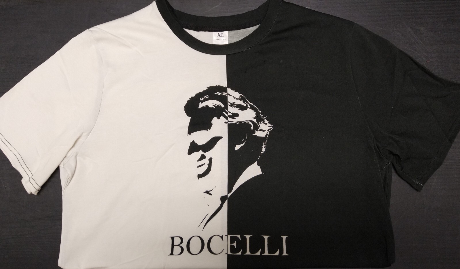 Andrea Bocelli 30th Anniversary Black & White BOCELLI T-Shirt ⭐️NEW⭐️