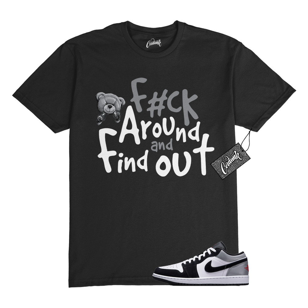 1 Black Matte Silver White Fire Red T Shirt Match FCK