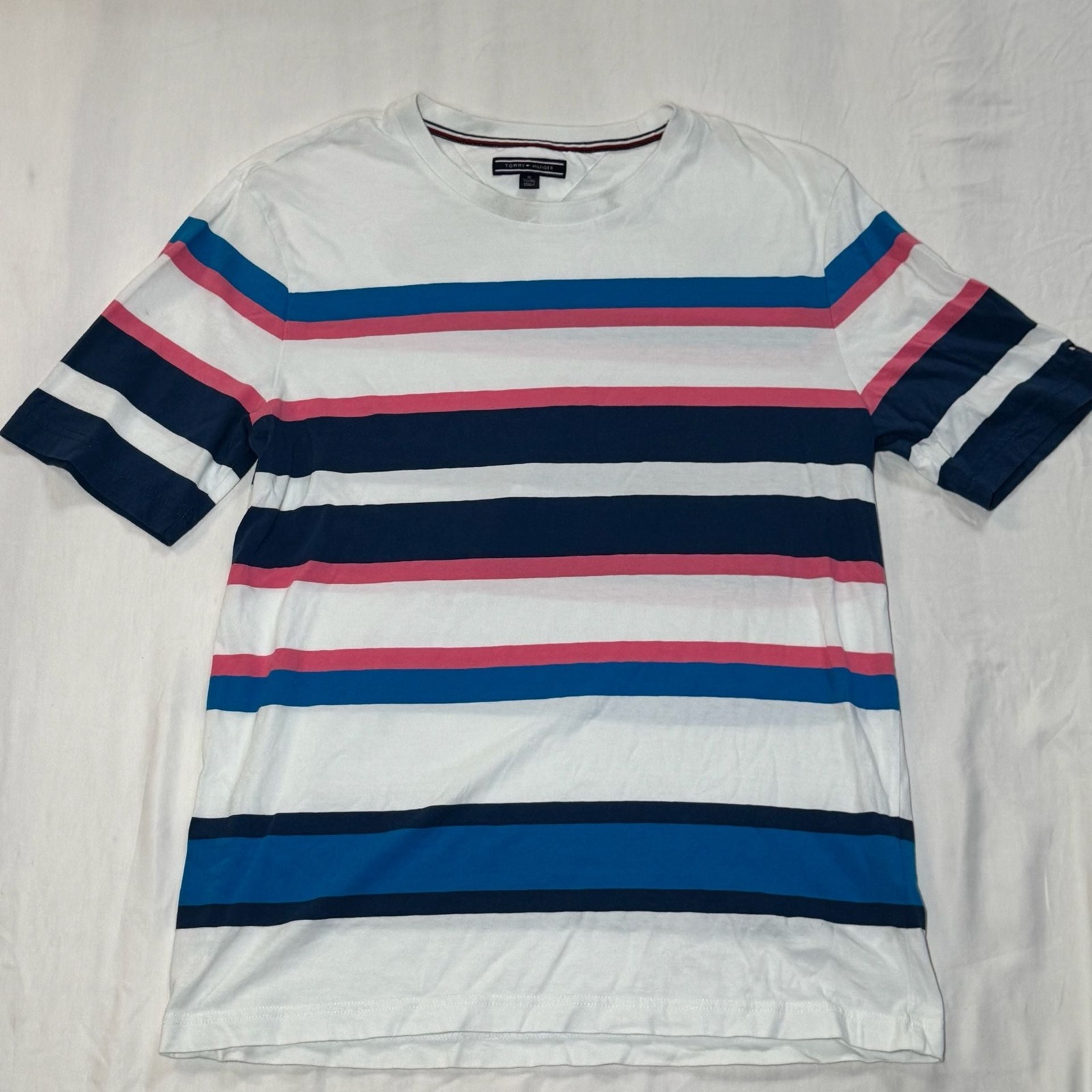 Tommy Hilfiger Multi-Color Horizontal Striped Crewneck T-Shirt gallery