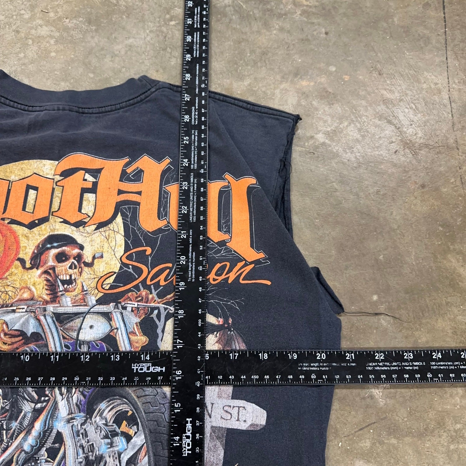 Vintage 1997 Boot Hill Saloon Biker Biketoberfest Cut Off Muscle Shirt Large gallery