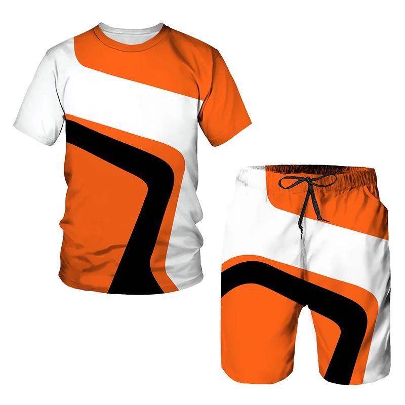 New Men’s Sets 3d Tracksuit Summer Fashion Clothes for Man Tshirt Shorts 2 Piece gallery