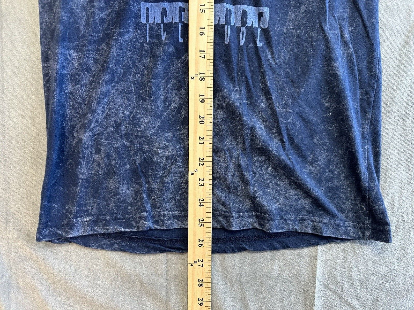 Ice Cube Picture Blue Print Tshirt Short Sleeve Graphic Tee Mens Small Digital gallery