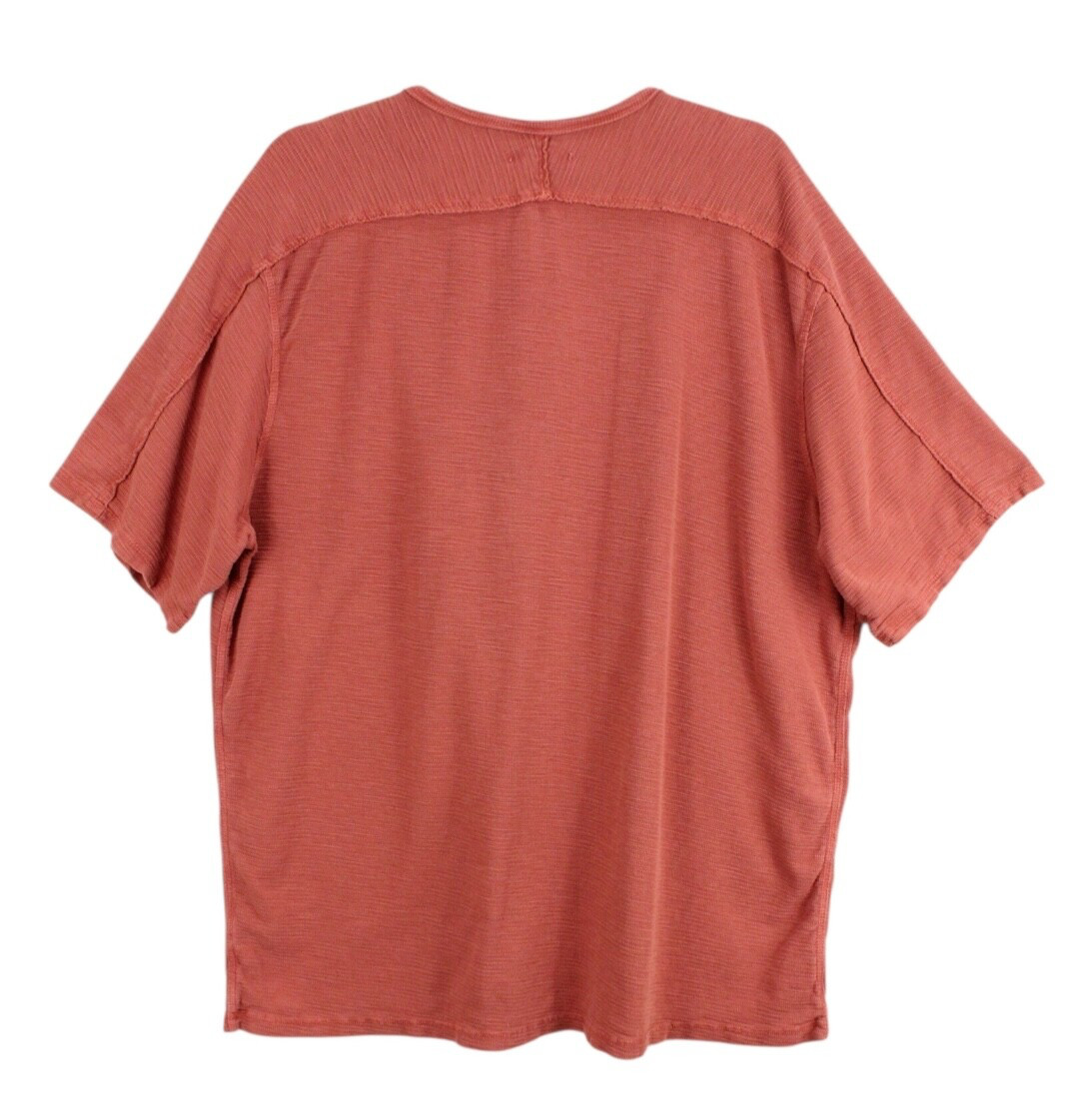 32 Bar Blues Thermal Mens Top XL waffle weave Short Sleeve Burnt Orange gallery