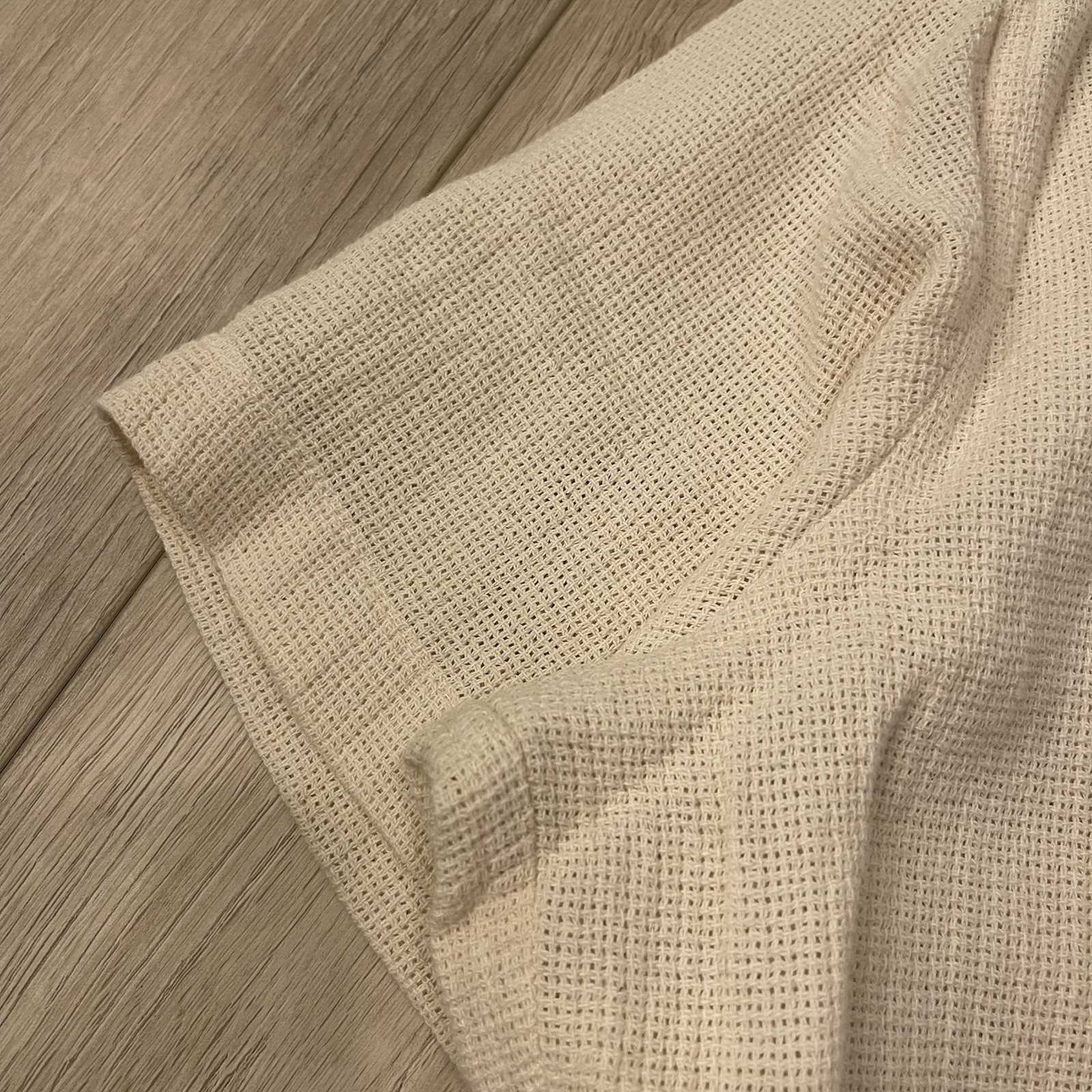 VTG 90s Indiana Jones Adventure Wear Creme / Tan Waffle Knit Cotton Made In USA gallery