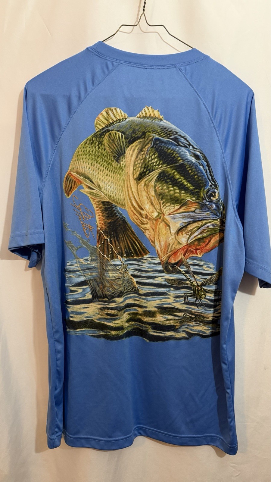 World Wide Sportsman Men’s Blue Fisherman Performance Tshirt Size L gallery