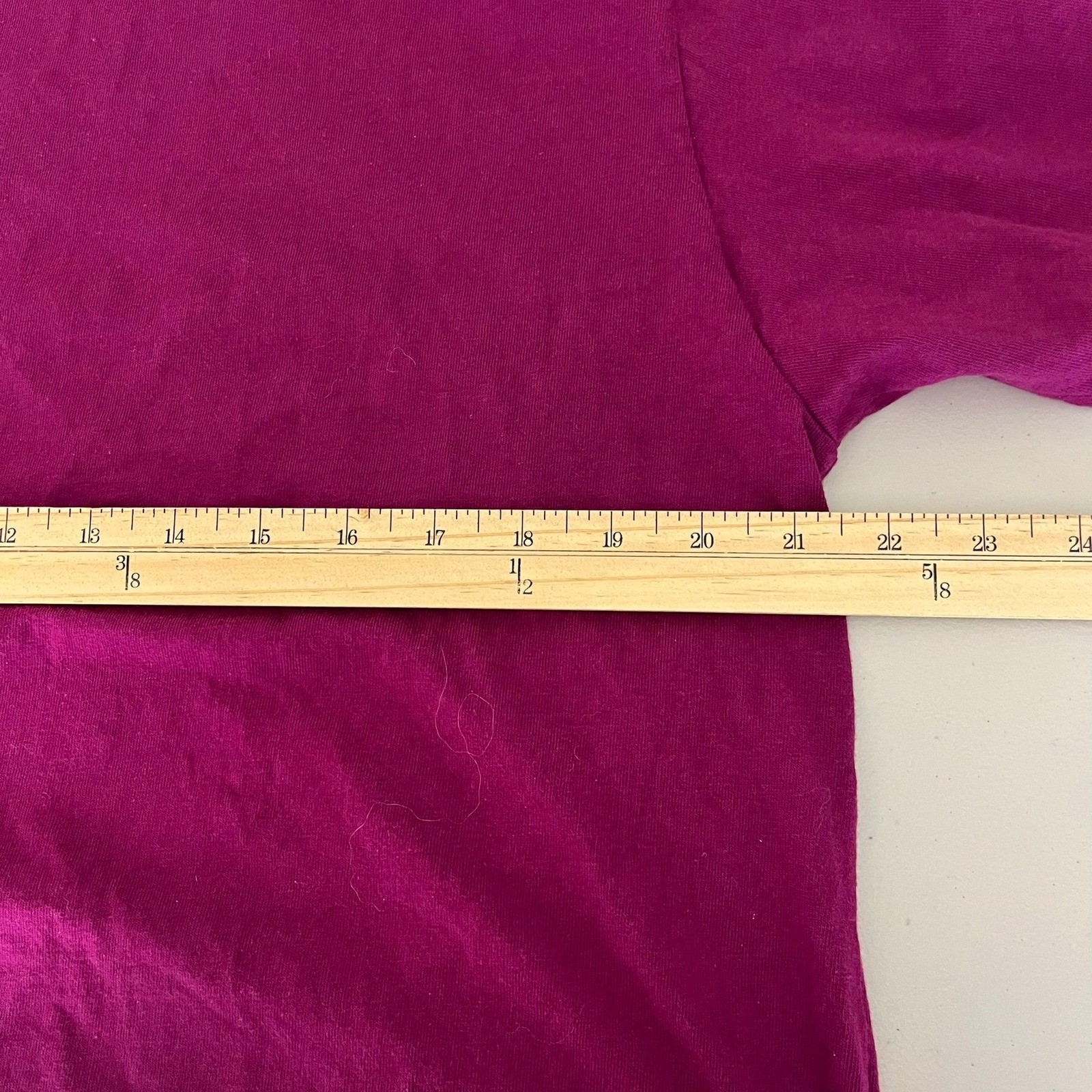 Vintage Hanes Activewear Mens Large Magenta Purple Mock Neck Cotton Shirt USA gallery