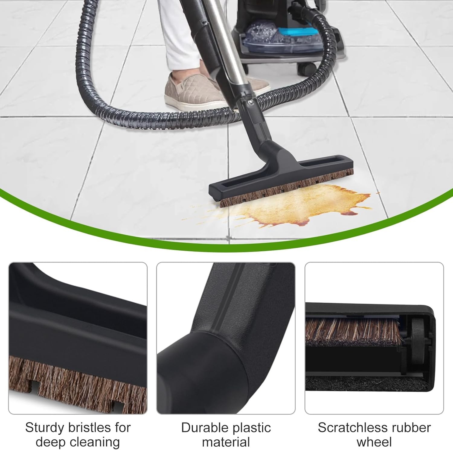 Vacuum Floor Brush 12 Inch 360 Swivel Head Compatible with E2 and E Series