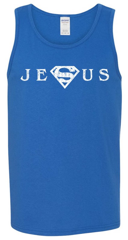 Jesus Superman TANK TOP – S to 3XL – Christian Church God