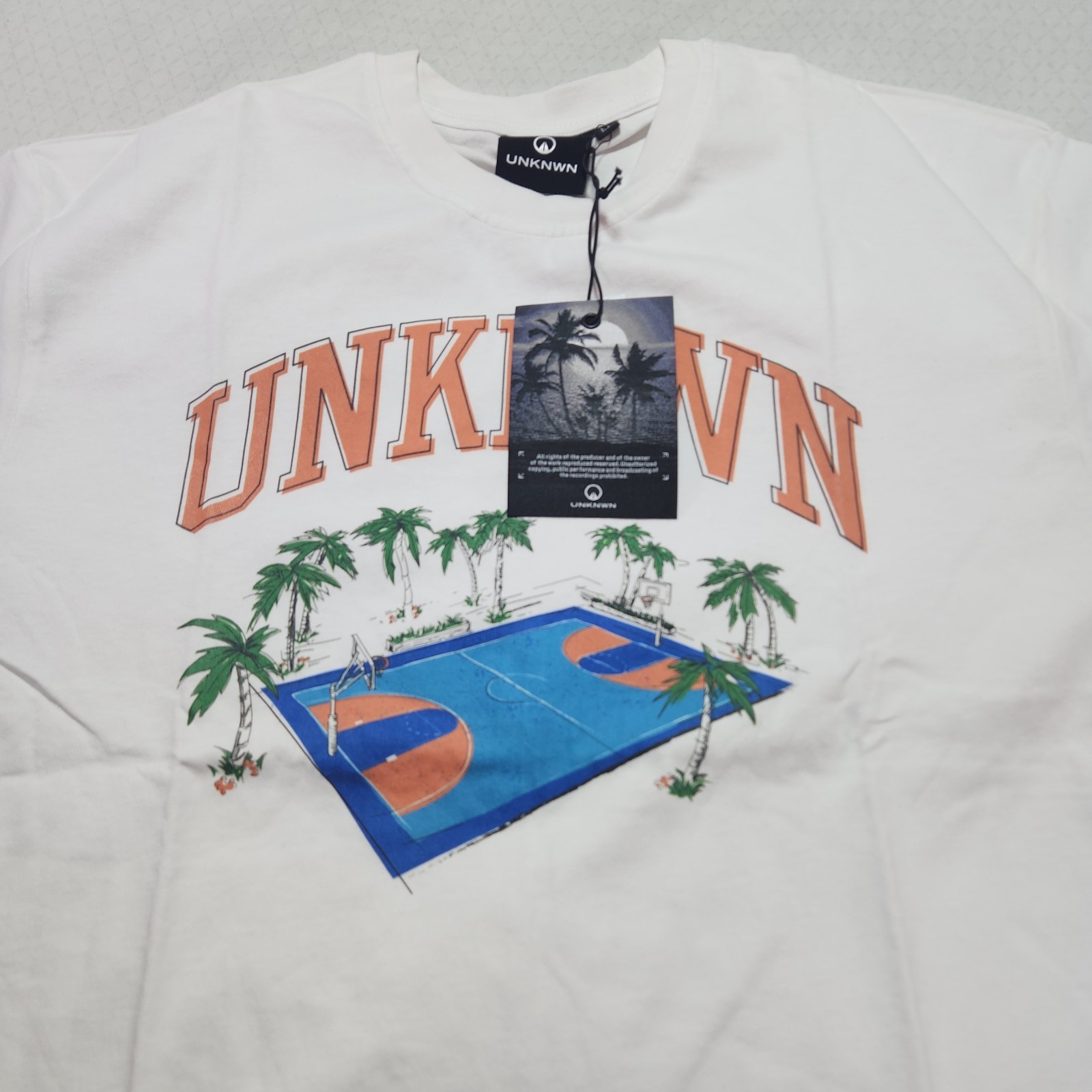UNKNWN Lebron Miami Basketball Court T-Shirt White Men’s Size M Streetwear NWT gallery