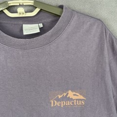 Depactus Shirt Mens Medium Purple Graphic Print Crew Short Sleeve Outdoor Hiking