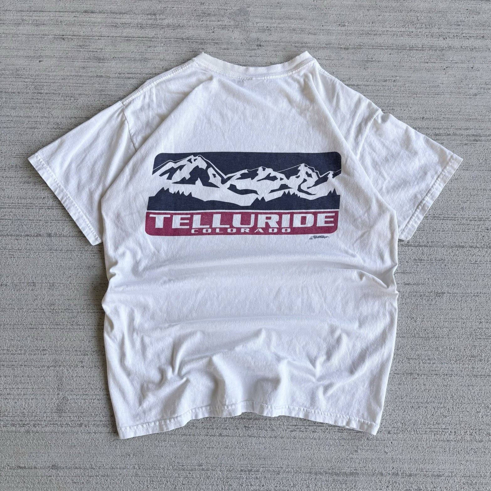 Comfort Colors Telluride Colorado Mountains Graphic White Tee M Crewneck SS gallery