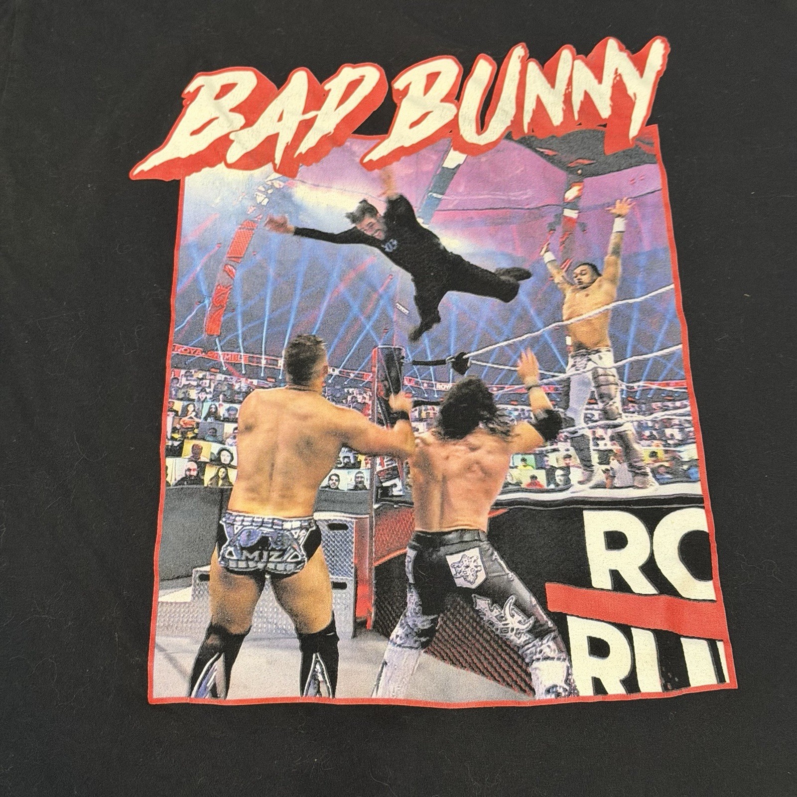 Bad Bunny WWE Royal Rumble Splash T-shirt XL WWE Apparel gallery