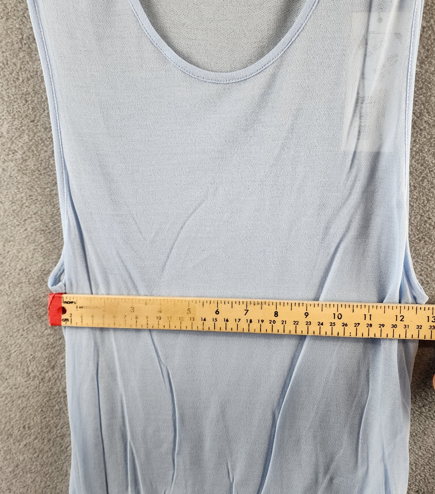AMI Alexandre Mattiussi Semi Sheer Tank Top Men's M Cashmere Blue Crew Neck gallery