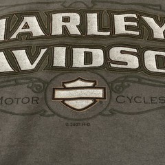 Harley Davidson Large Green Tank Top Sleeveless T Biker Chopper Motorcycle