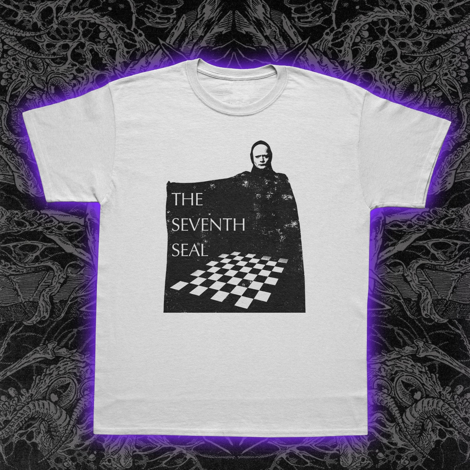 The Seventh Seal T-Shirt Ingmar Bergman Classic Film Death Chess Art Tee gallery
