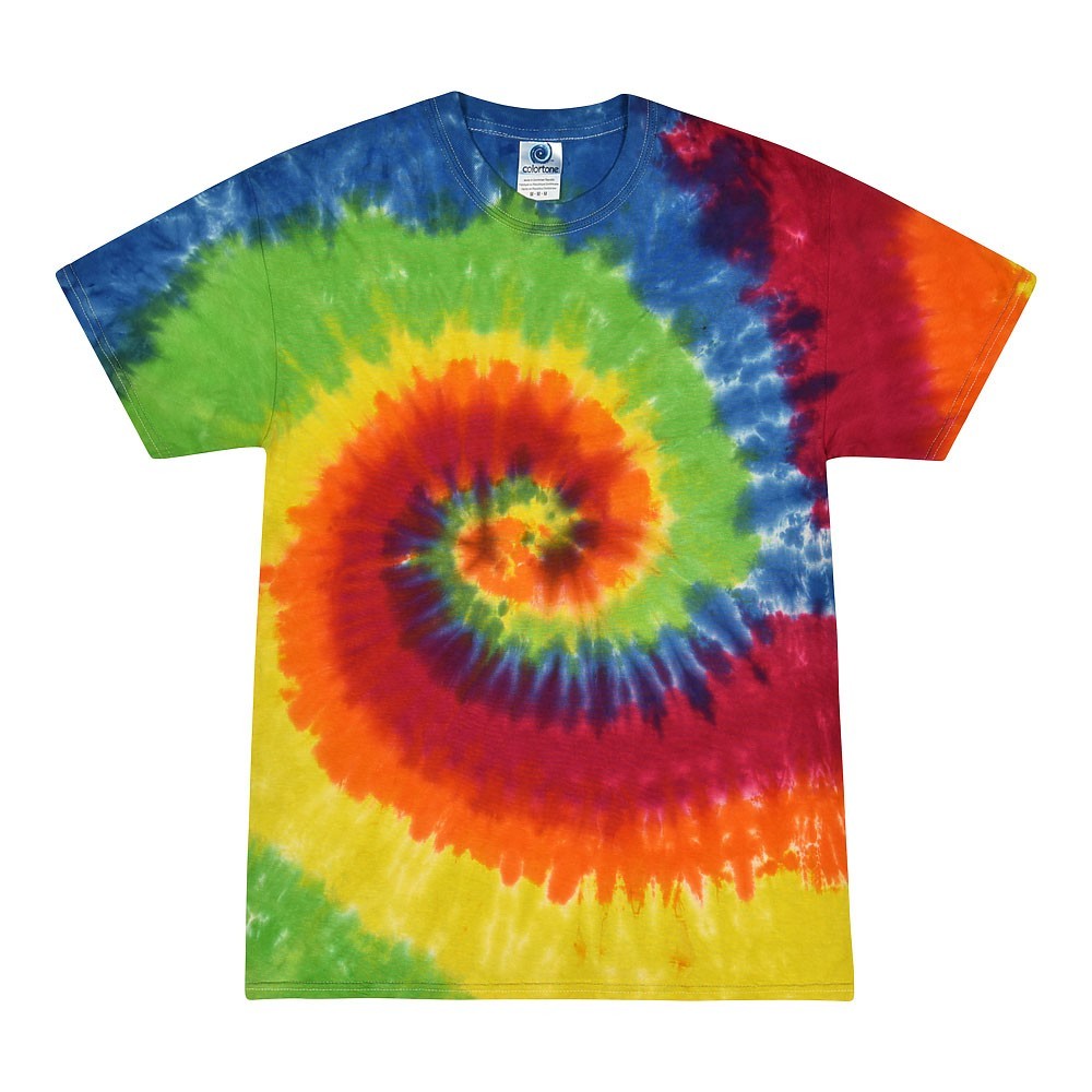 Tie Dye T-Shirts Multi-Color Kids & Adult Short Sleeve Cotton Colortone gallery