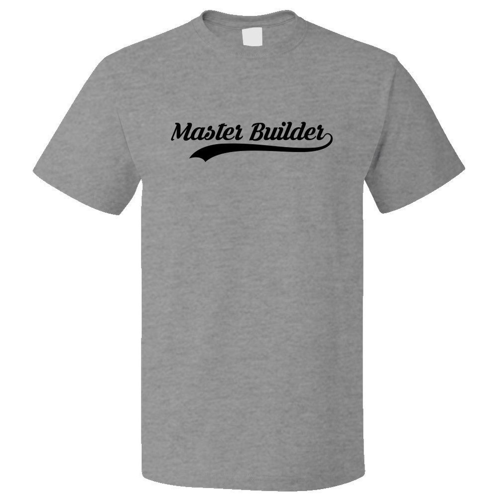 Funny Master Builder Retro Old School T shirt Tee