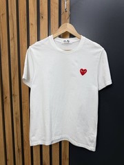 Comme des Garcons Play White Heart Logo T-Shirt