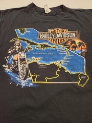 Harley Davidson St Maarten N A Biker Clob Niu Sportswear Black T-Shirt L
