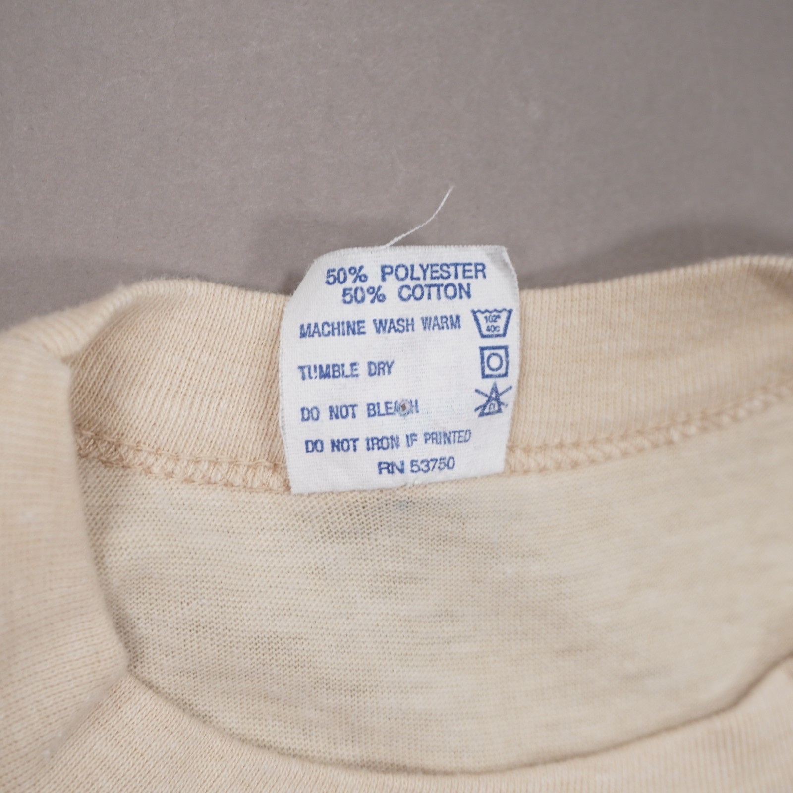 Vintage 80s A #1 DAD Single Stitch TeeJays T Shirt Mens Large Beige Made USA gallery