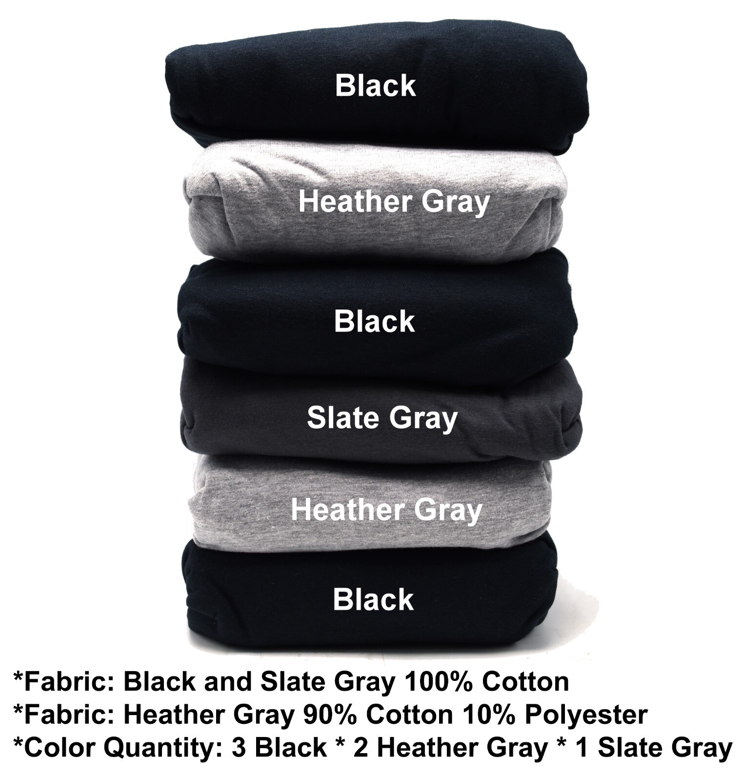 6 Fruit Of The Loom XL 46-48 Black Gray Pocket T-Shirts EG 117-122 CM gallery