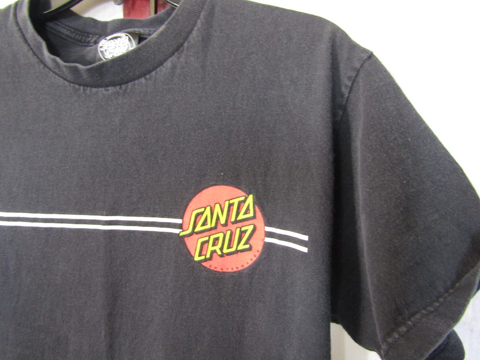 Original Santa Cruz Skateboards Black Graphic Cotton Short Sleeve T-Shirt Mens M gallery