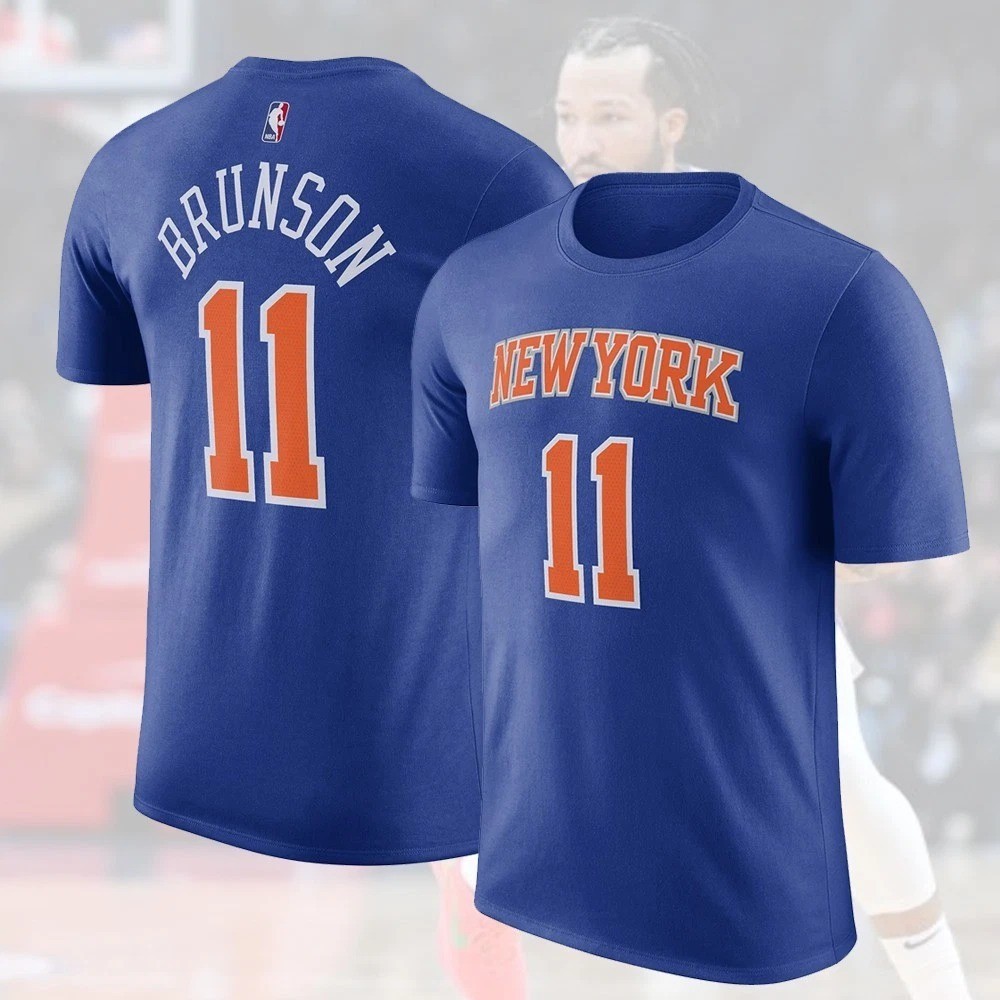 Brunson 11 NY Knick 2026 Player Name Number Royal Blue Shirt S-5XL For Fans