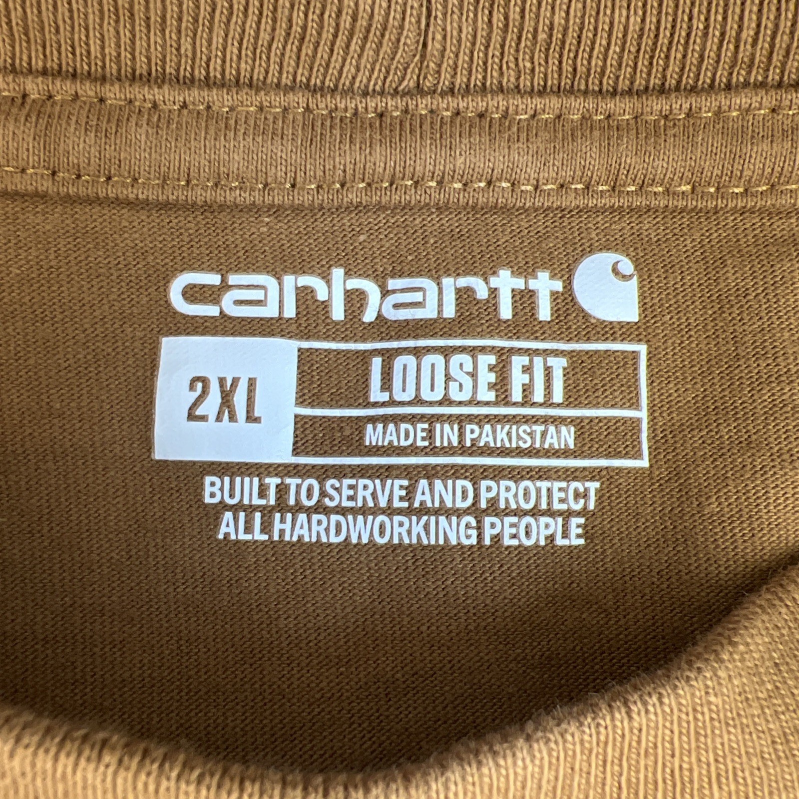 Carhartt K87 2XL Loose Fit Pocket Tee Brown Cotton NWOT Heavy Duty Work Shirt gallery