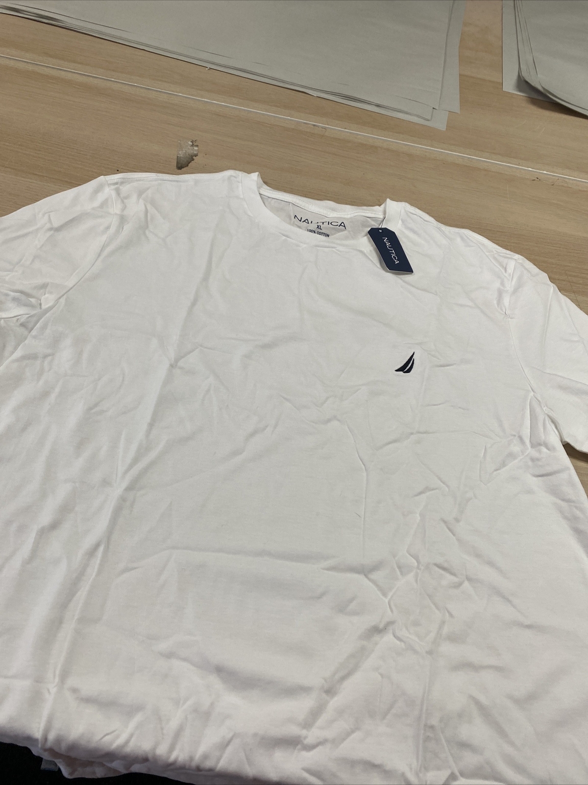 Nautica Graphic T-Shirt Short Sleeve Crew Neck Cotton Logo Bright White XL gallery