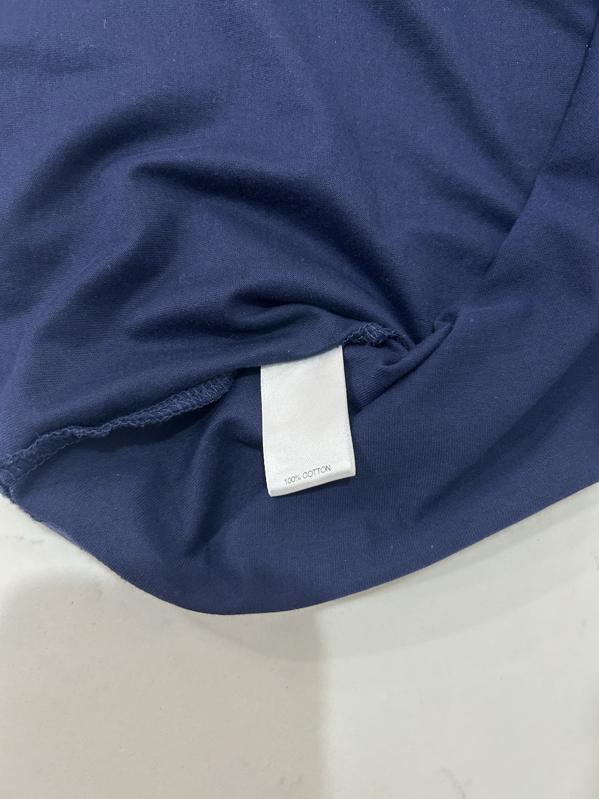 Lot of 2 Murano Men's Large Slim Fit V-Neck Short Sleeve Tee White Navy Blue gallery