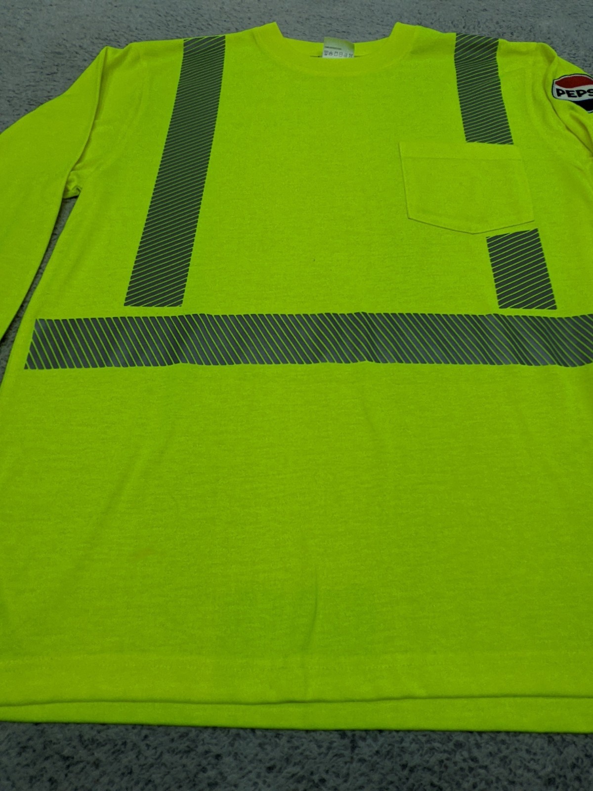 Pepsi Wearguard Aramark Reflective Shirt Safety Workwear Long Sleeve Neon Medium gallery