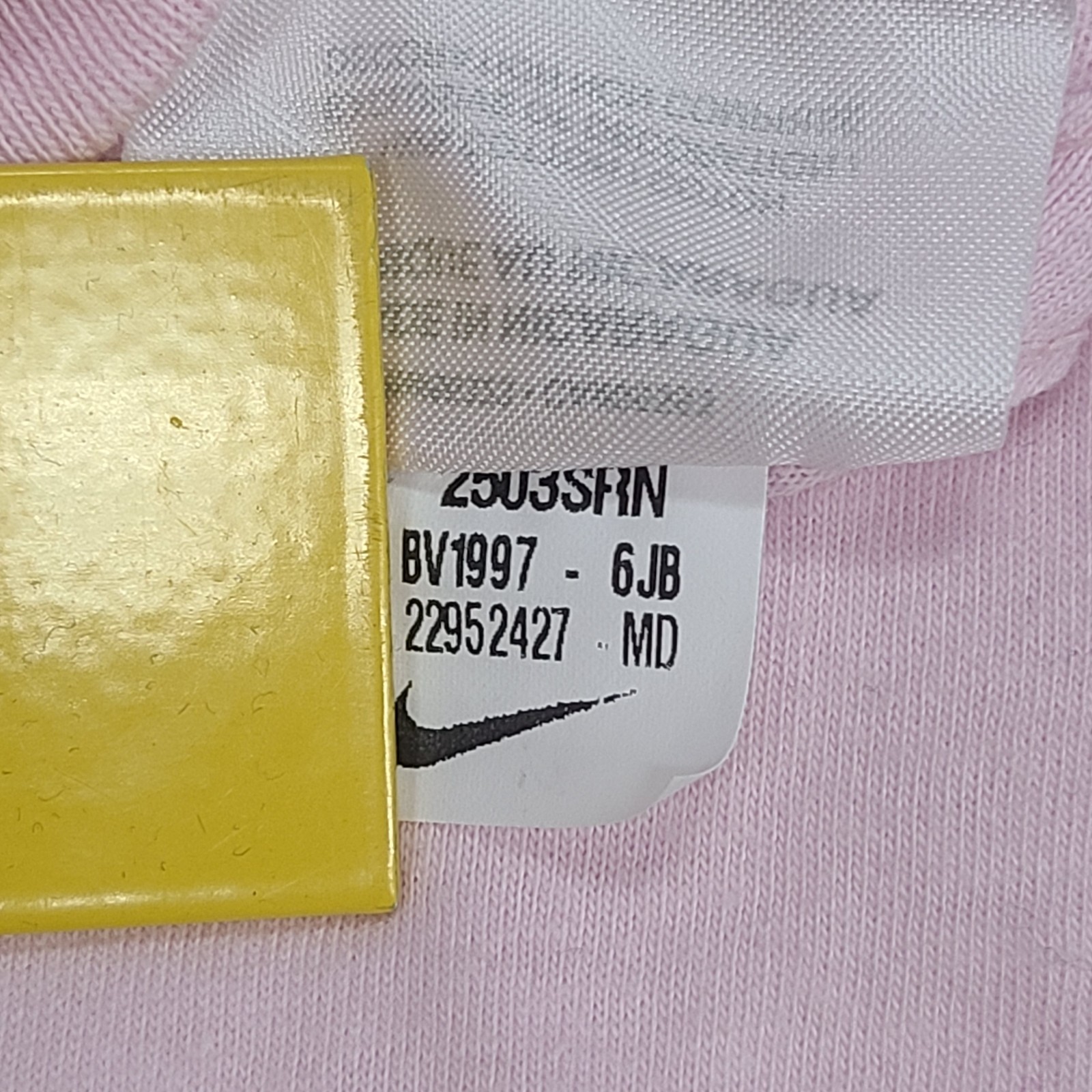 Nike Shirt Mens Medium Light Pink White Futura Logo Sportswear Cotton Tee gallery