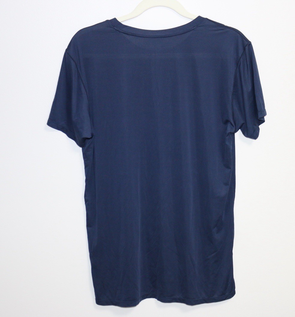 Uniqlo Airism Men Micro Mesh Lightweight Polyester Spandex Size M Blue Tee Top gallery