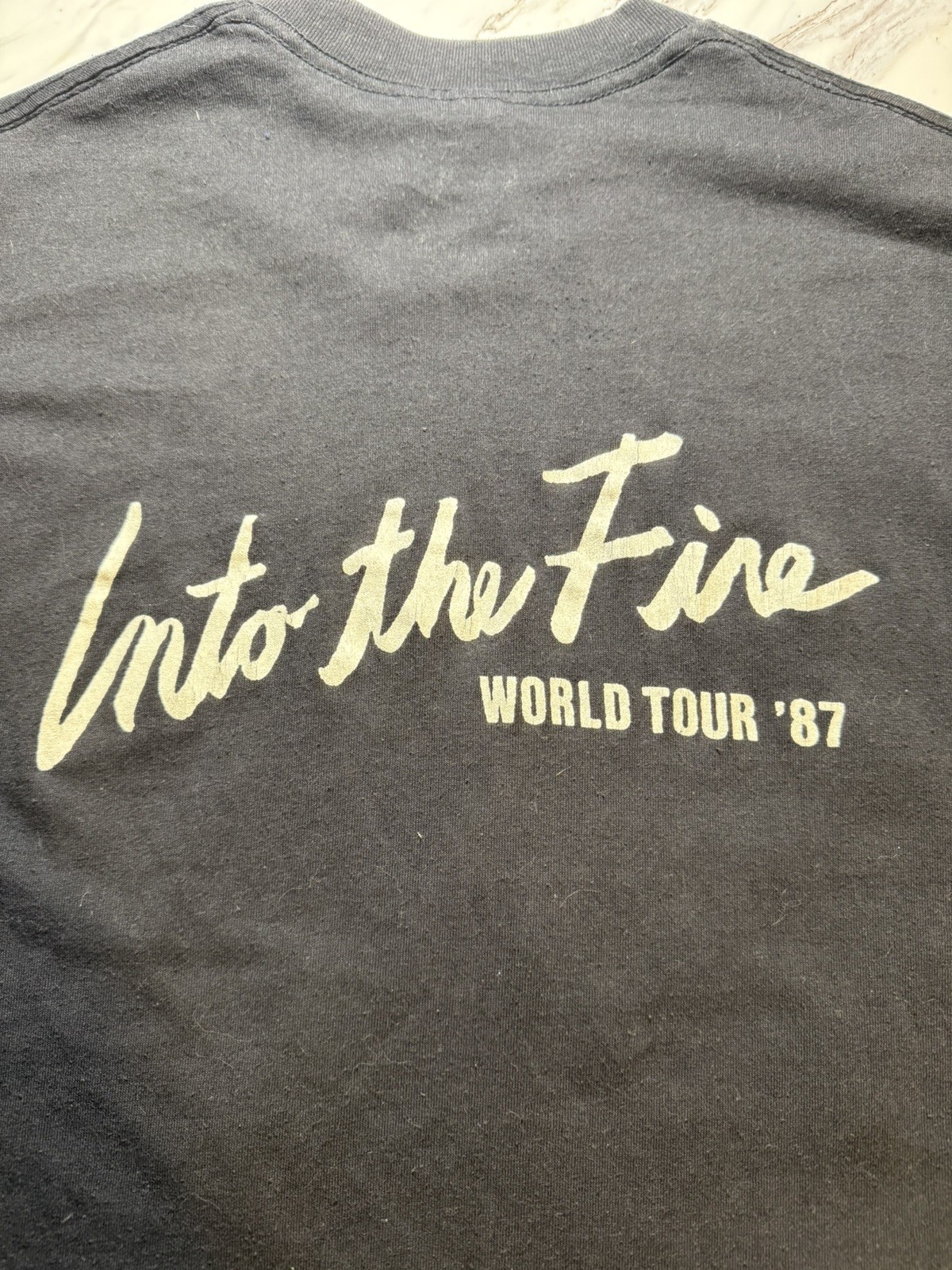 Vintage Bryan Adams Into The Fire World Tour 87 T Shirt Size Large TeeJays gallery